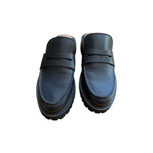 Blondo Black Florenz Penny Loafer Slip On Mules Women's Size 8.5 Waterproof